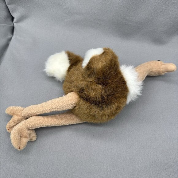 Ostrich Stretch Plush 1998 17" Bird Stuffed Toy Vintage TY Beanie Buddy Brown - Picture 10 of 12